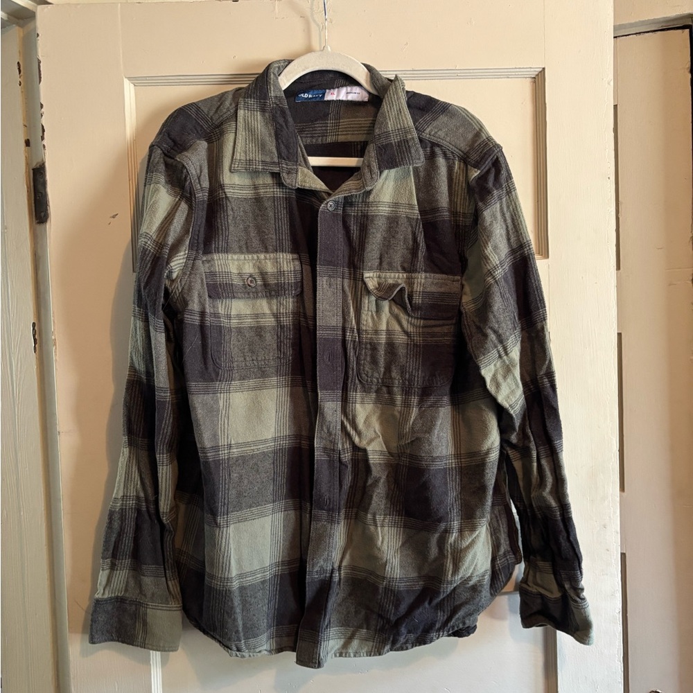 Old Navy Green Plaid Shirt